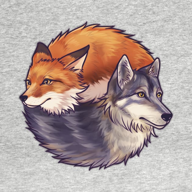 Fox and Wolf by KucingKecil